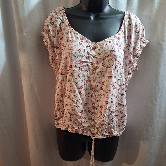 No Boundaries Floral Blouse XL - Picture 1 of 7